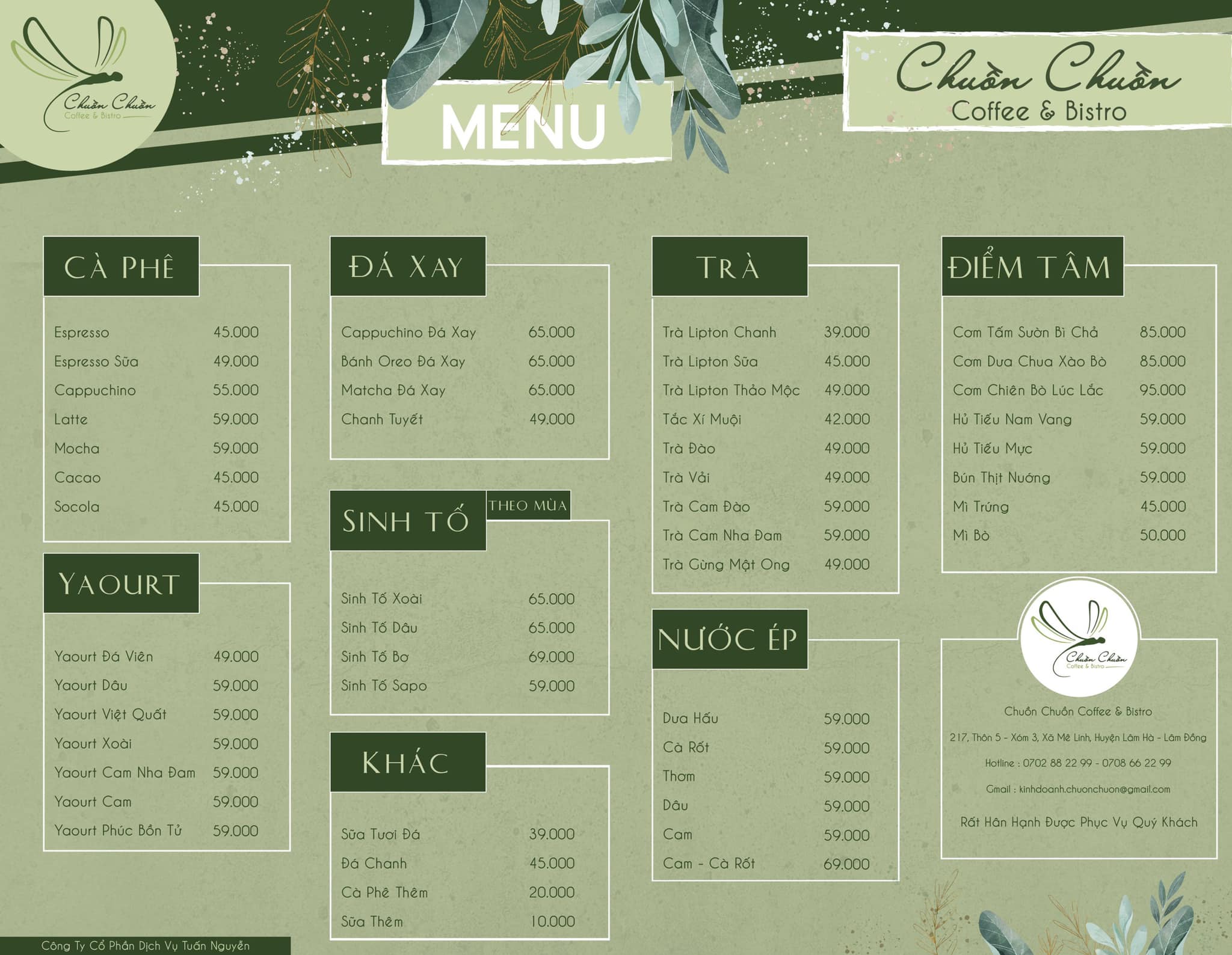 Chuồn chuồn Coffee & Bistro Đà Lạt