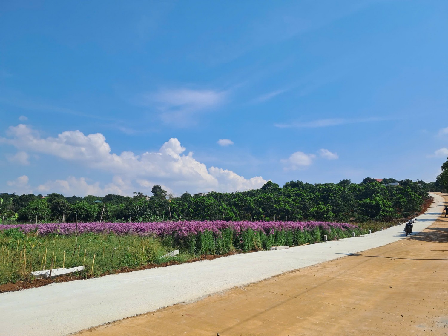 manh dat cach nhua 400m bang phang no hau view doi thong san may dep gia chi 680 trieu