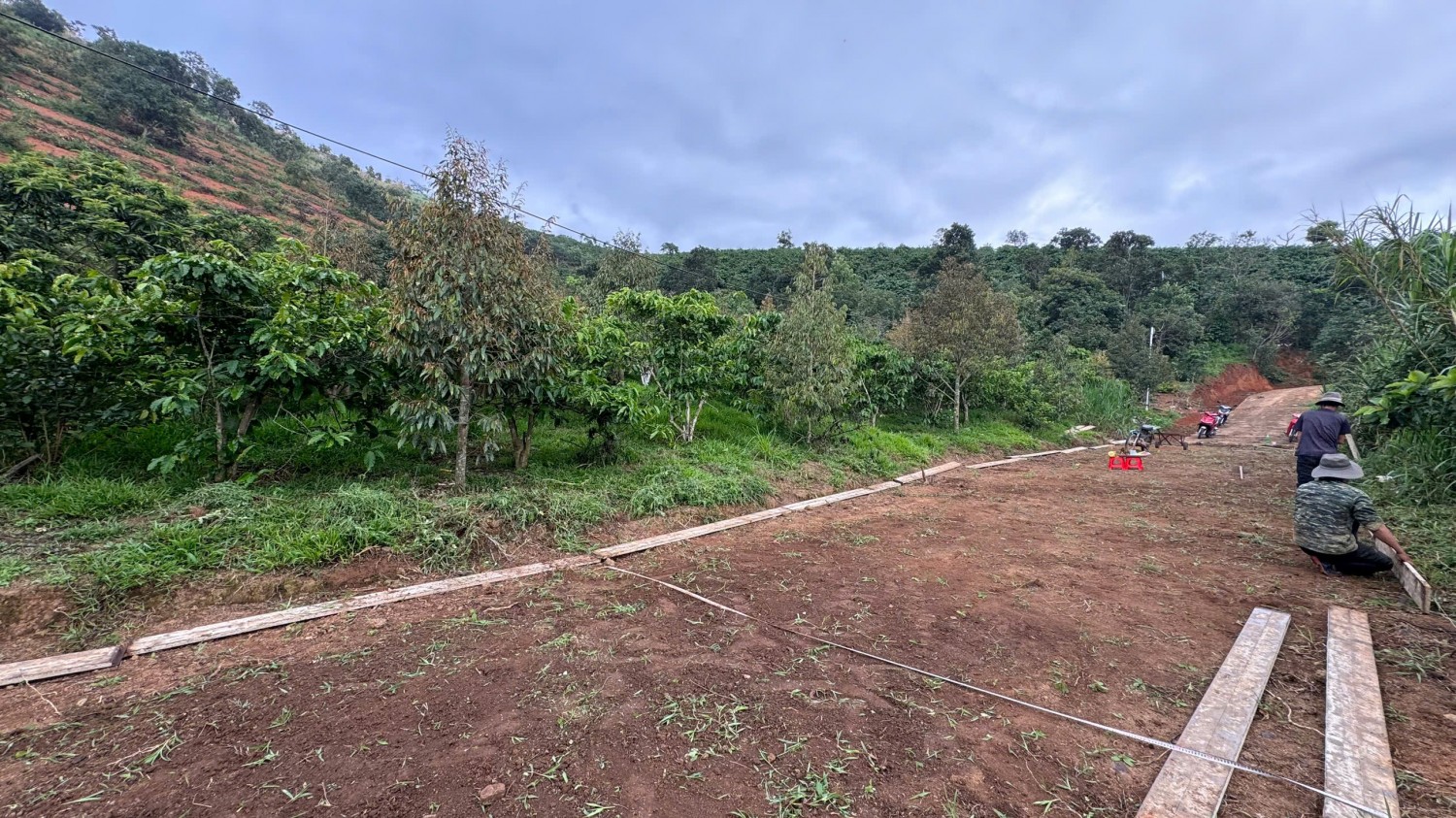 manh dat trung tam thi tran nam ban gia re dat bang phang san vuon trai cay dien tich hon 500m2 ?