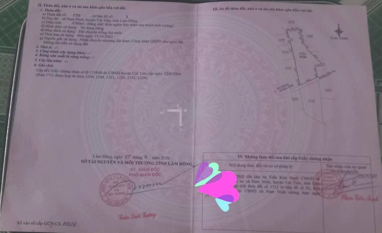 ban dat manh vuon tai xa nam ninh huyen da huoai tinh lam dong